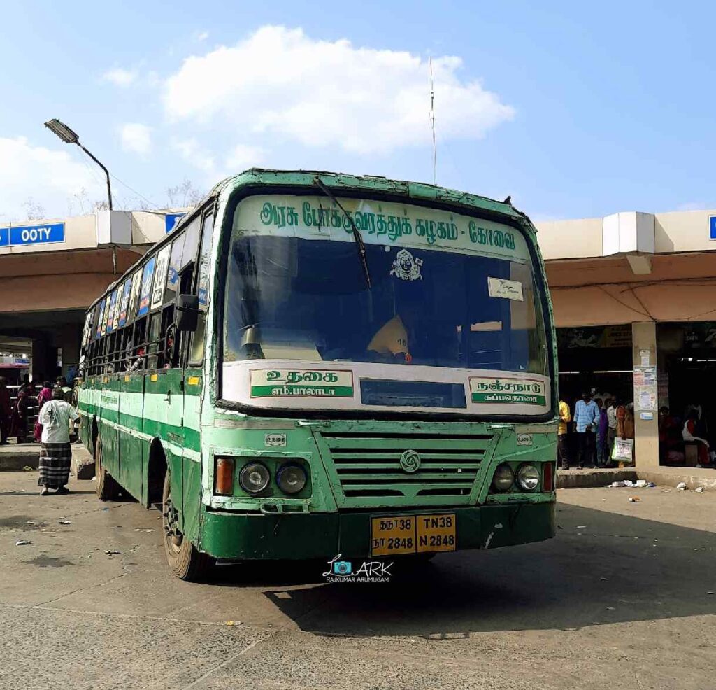 TNSTC TN 38 N 2848 Ooty to Nanjanad Bus Timings