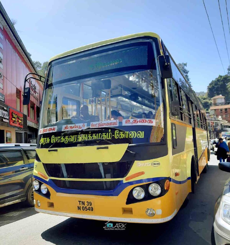 TNSTC TN 39 N 0549 Udumalai to Ooty Bus Timings