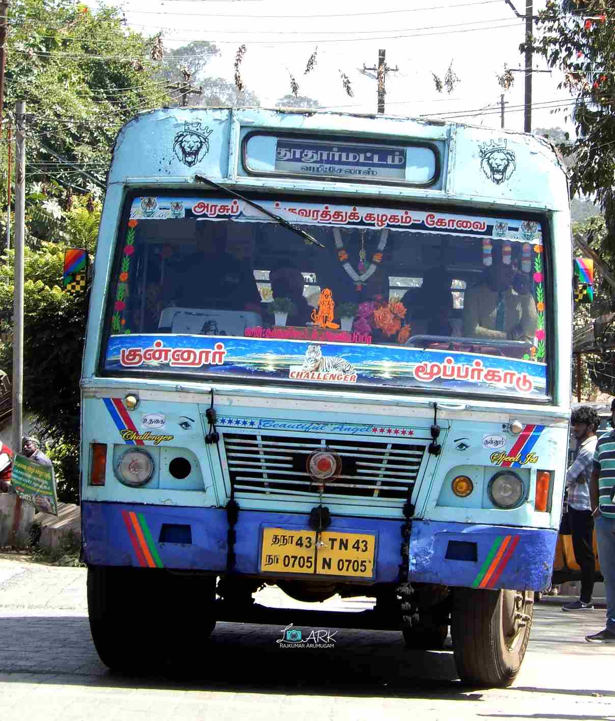 TNSTC TN 43 N 0705 Coonoor to Mooperkadu Bus Timings