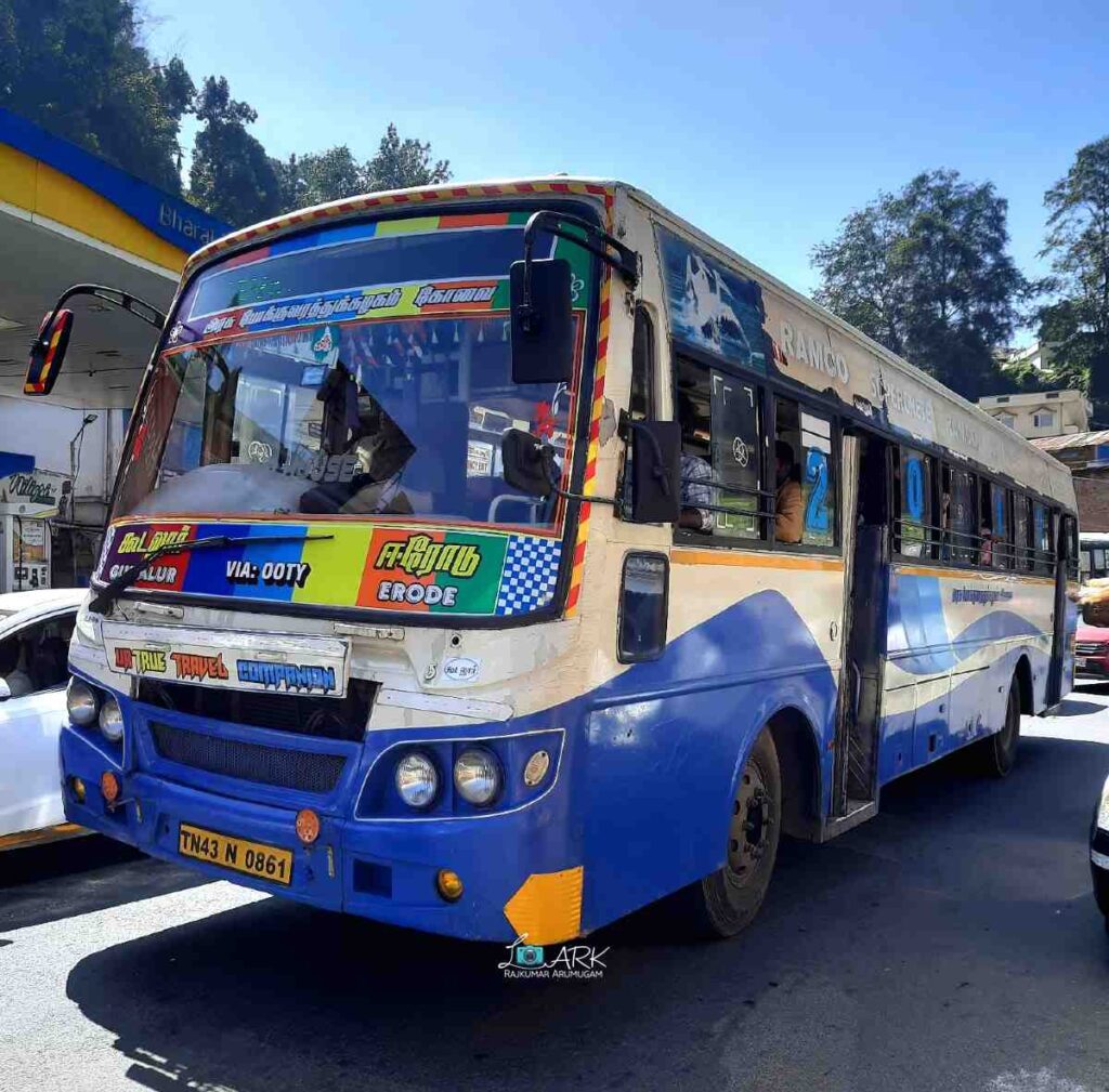 TNSTC TN 43 N 0861 Erode to Gudalur Bus Timings