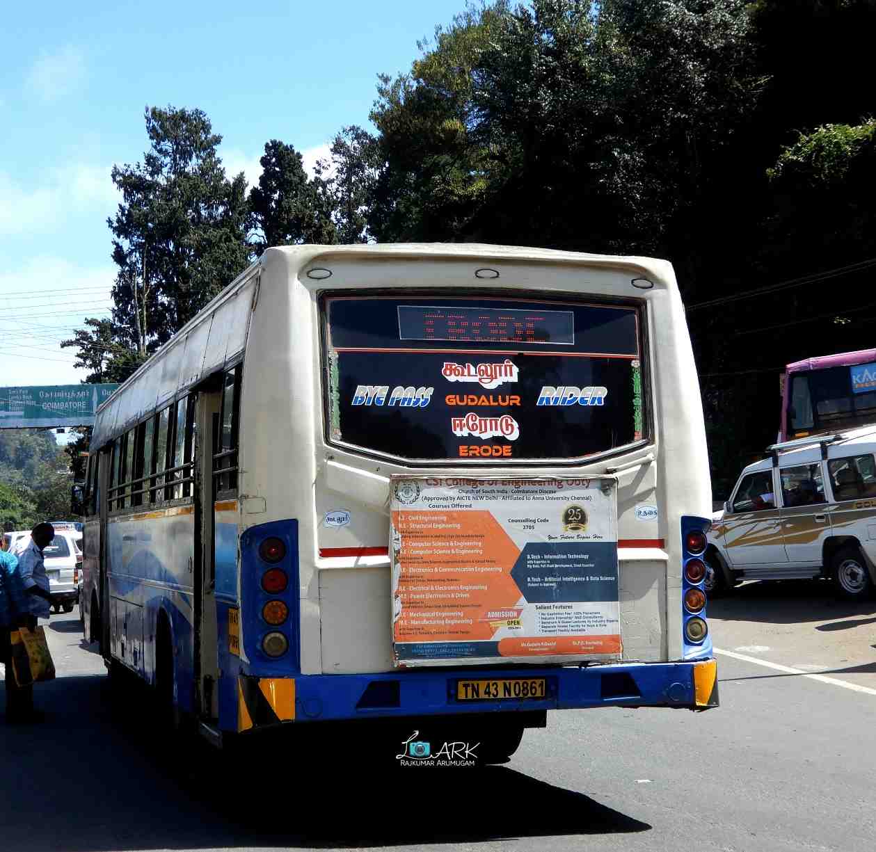 TNSTC TN 43 N 0861 Erode to Gudalur Bus Timings 
