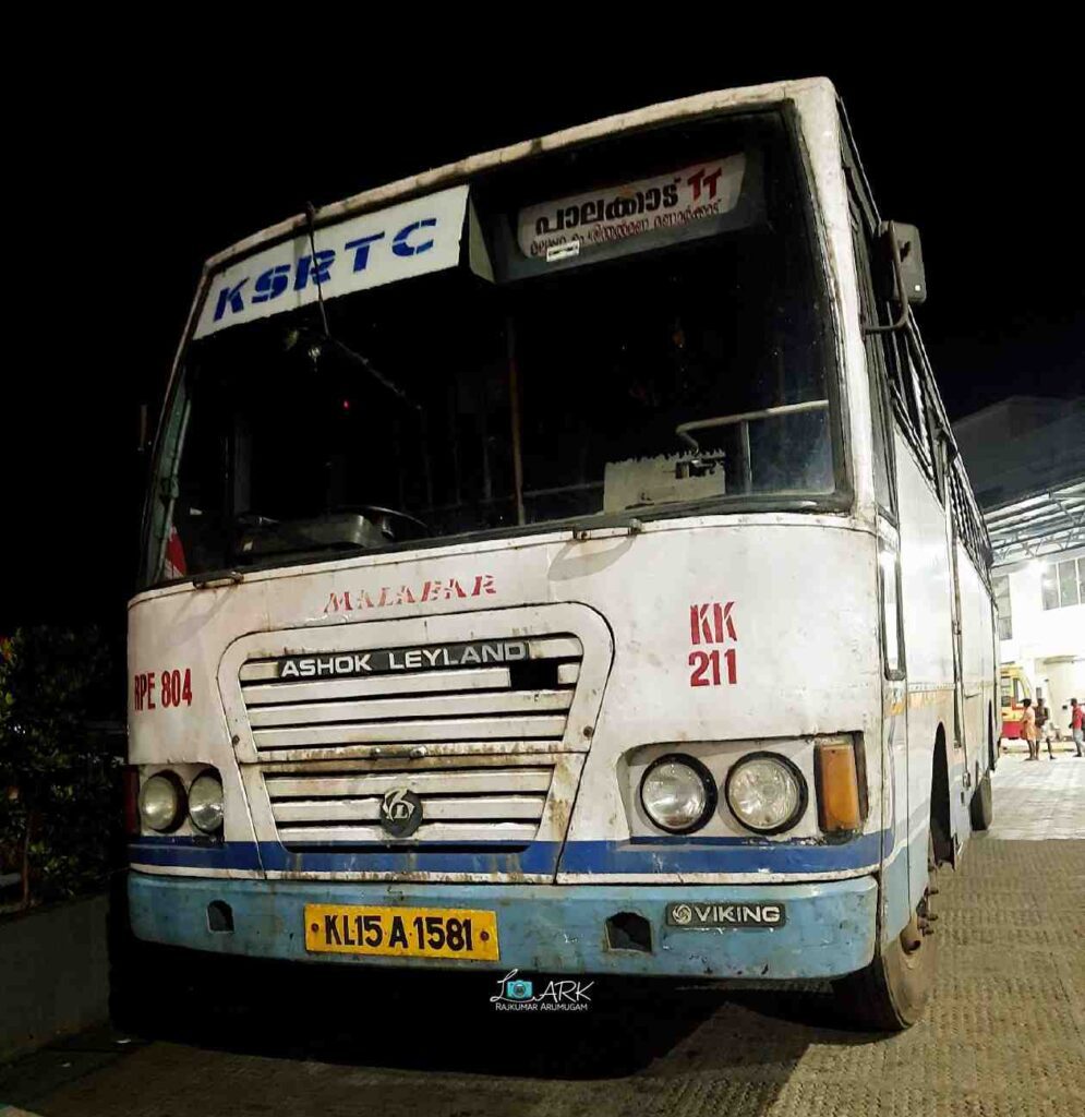 Koyilandy to Palakkad Bus Timings KSRTC RPE 804