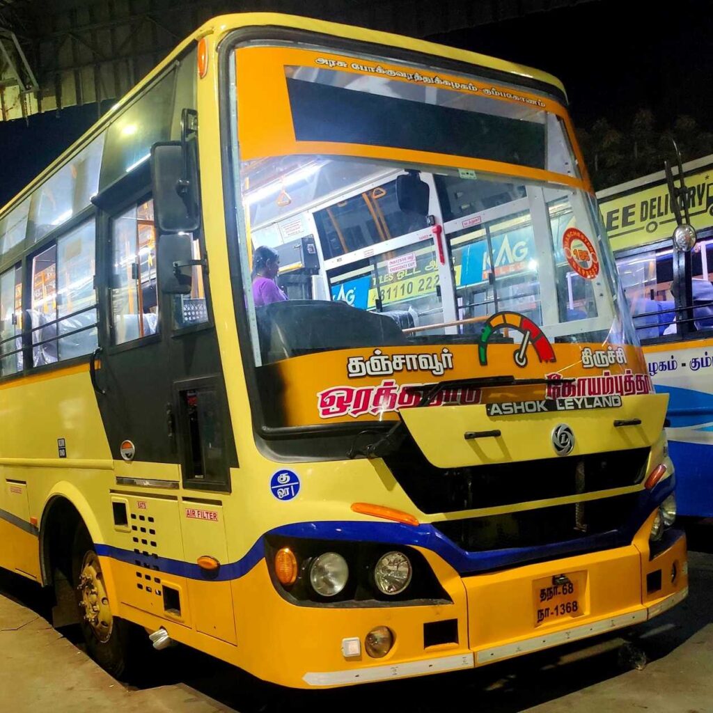 Orathanadu to Coimbatore Bus Timings TNSTC TN 68 N 1368