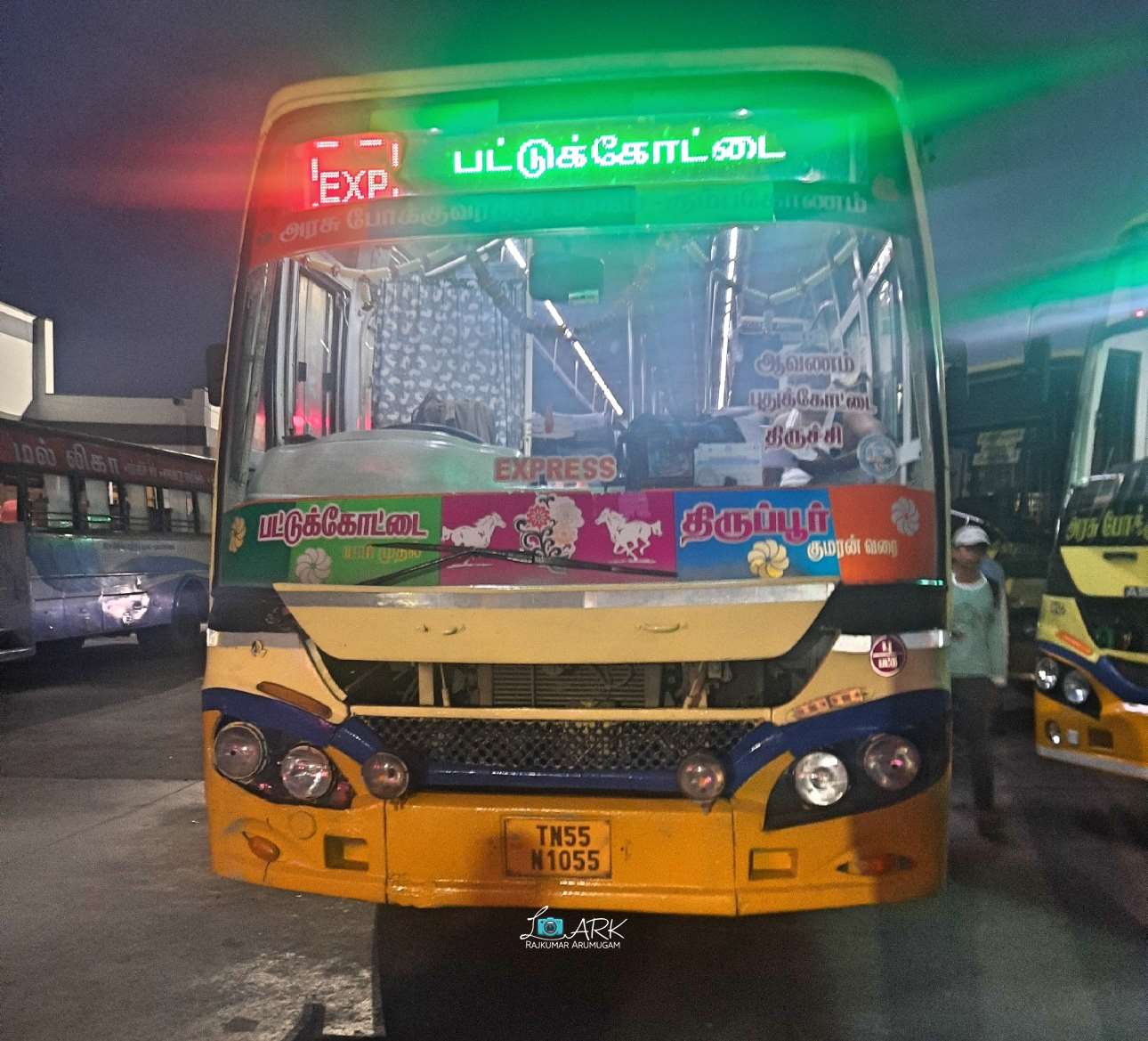 Tiruppur to Pattukkottai Bus Timings TNSTC TN 55 N 1055