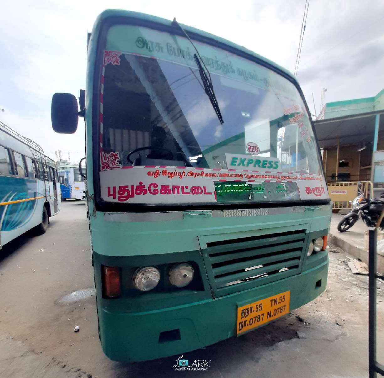 Karur to Pudukkottai Bus Timings (via Manapparai, Tharagampatti) TNSTC TN 55 N 0787