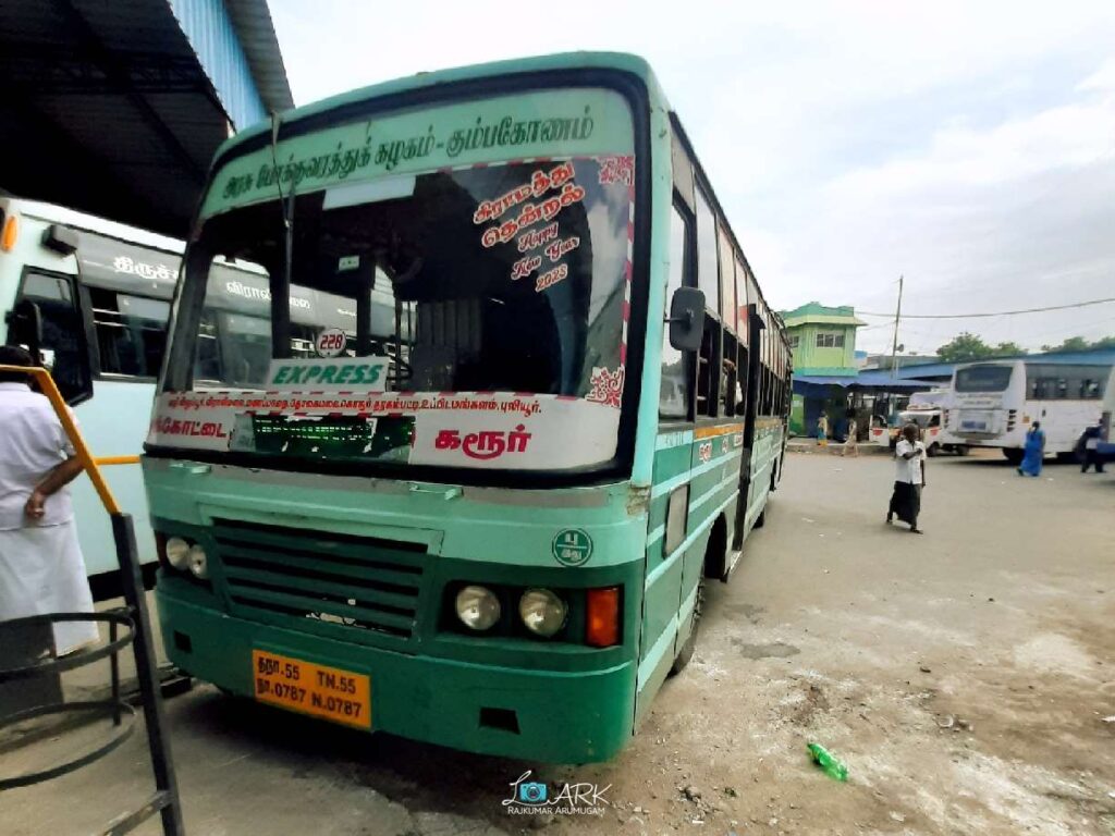 Karur to Pudukkottai Bus Timings (via Manapparai, Tharagampatti) TNSTC TN 55 N 0787