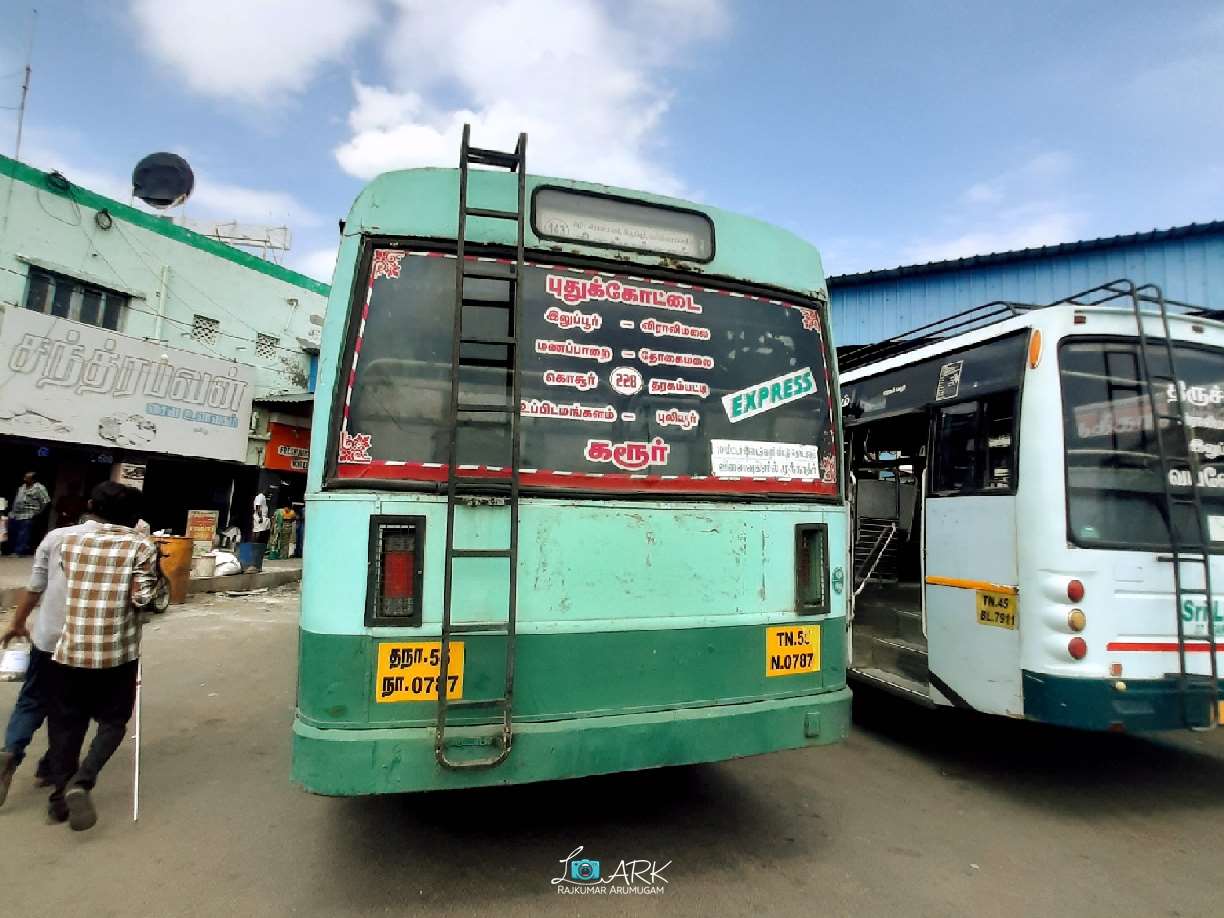 Karur to Pudukkottai Bus Timings (via Manapparai, Tharagampatti) TNSTC TN 55 N 0787