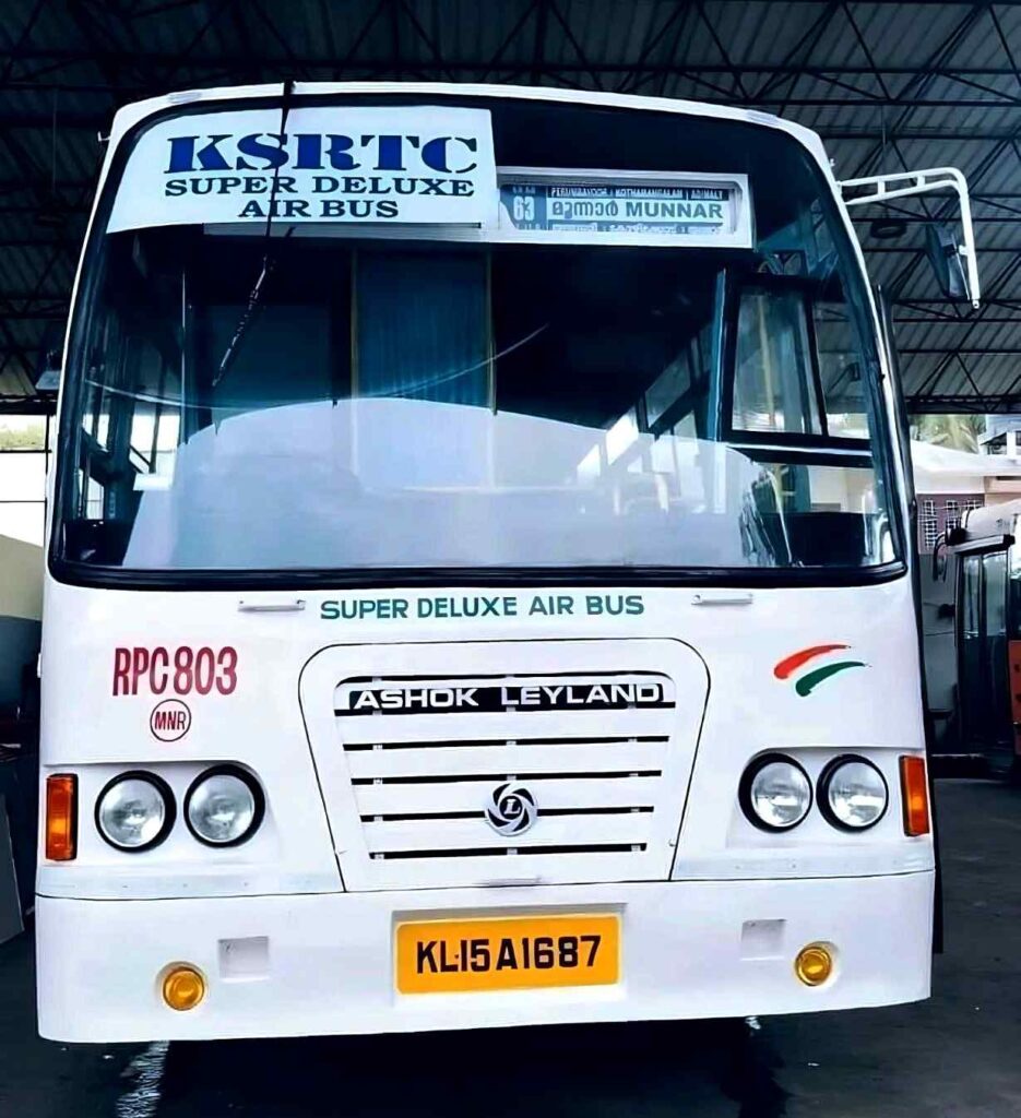 Kannur to Munnar Bus Timings KSRTC RPC 803