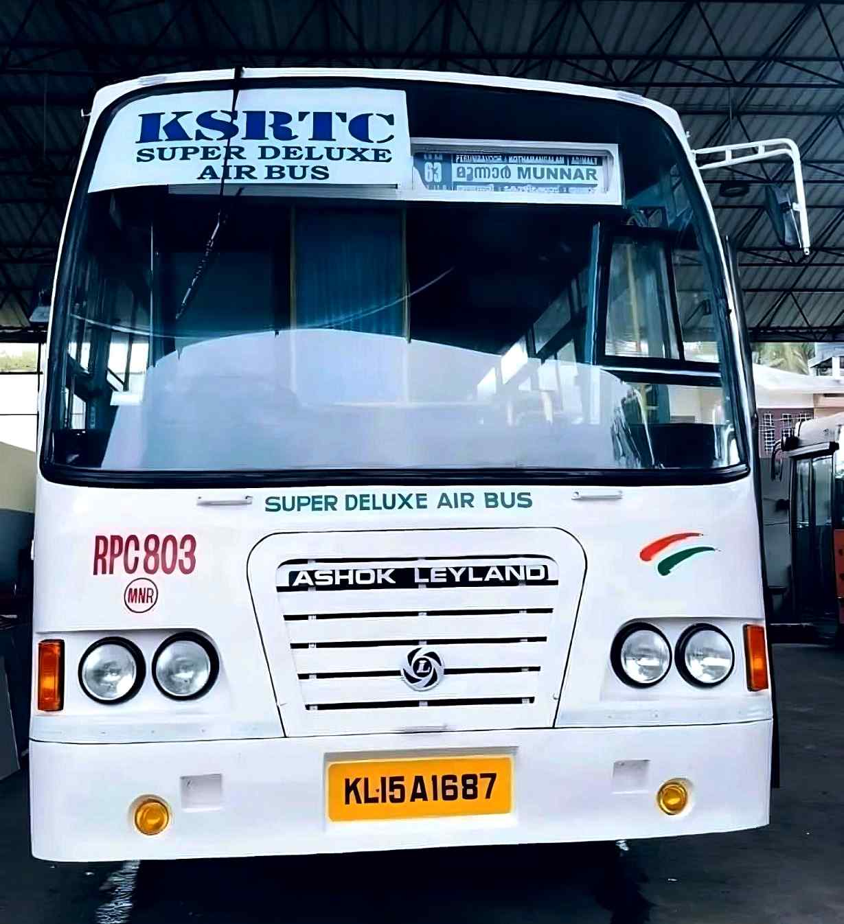 Kannur to Munnar Bus Timings KSRTC RPC 803