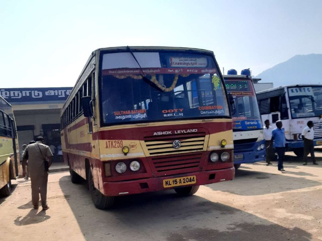 Interstate (Kerala & Karnataka) Bus Timings from Gudalur