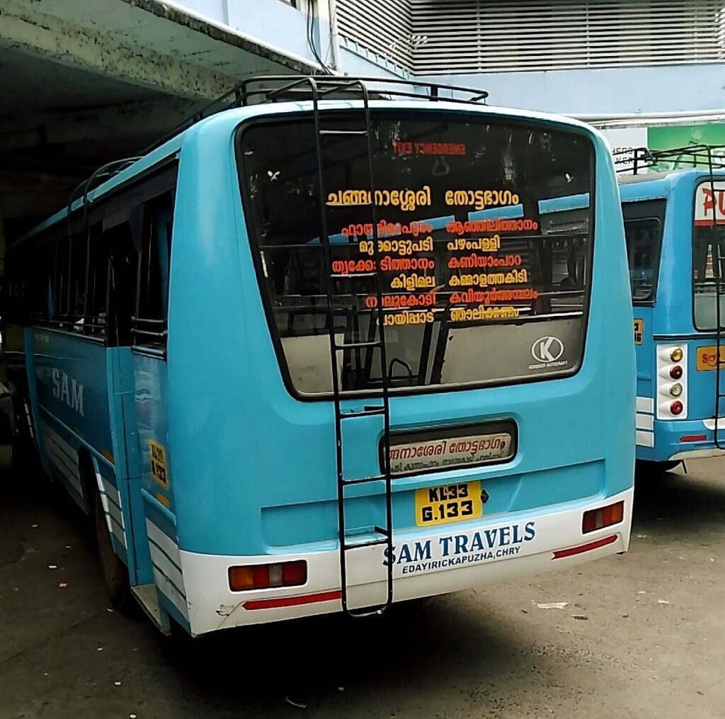 Changanassery to Thottabhagom Bus Timings
