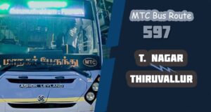 T. Nagar to Thiruvallur Bus Timings MTC Bus Route 597