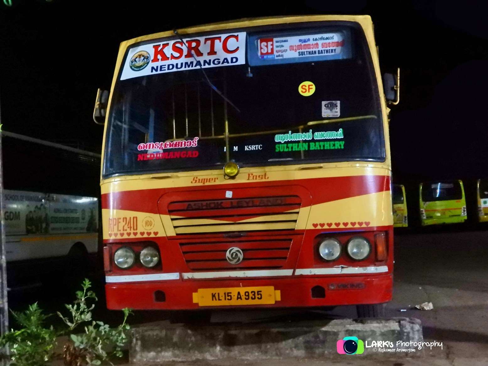 KSRTC Bus Timings from Nedumangad Bus Stand