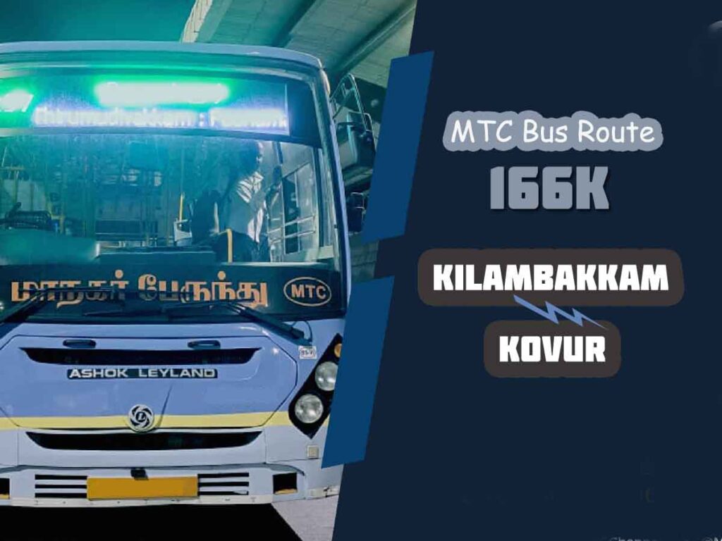Kilambakkam to Kovur Bus Timings MTC Bus Route 166K