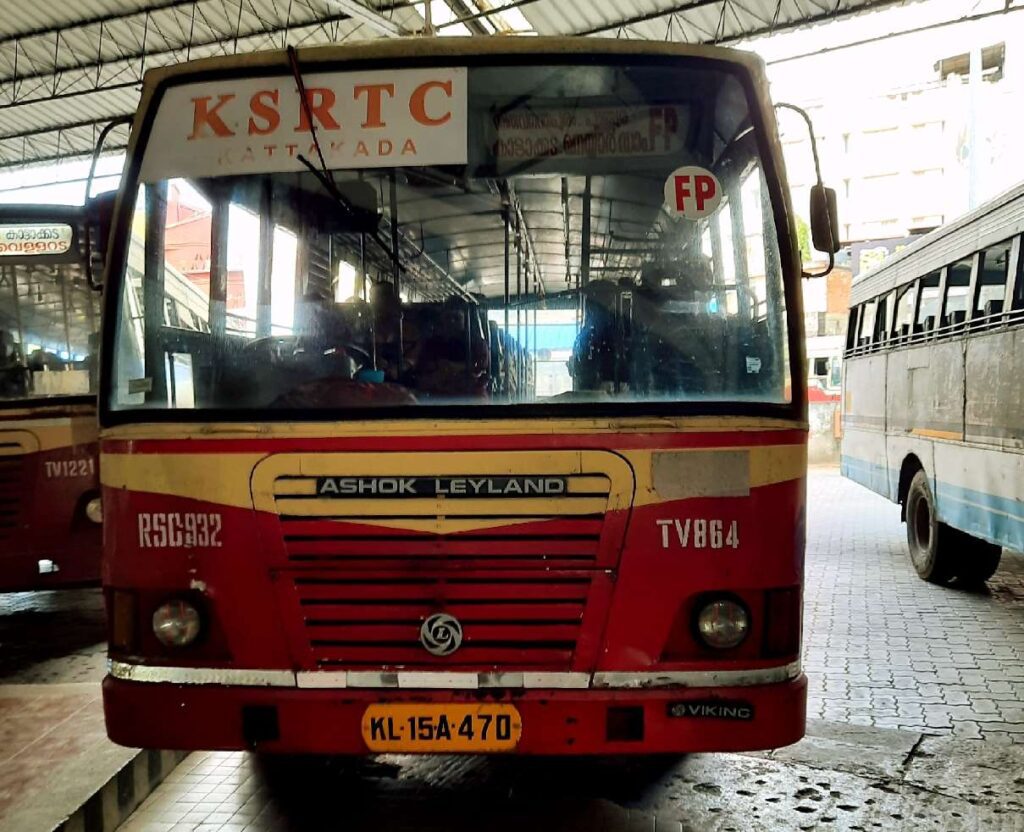 Kattakkada to Moozhiyar Bus Timings KSRTC Fast Passenger