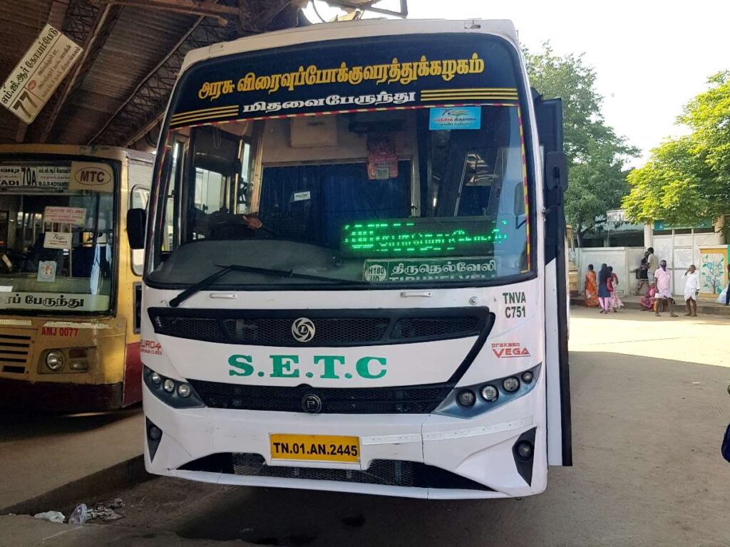 Chennai to Tirunelveli Bus Timings SETC Bus Schedule