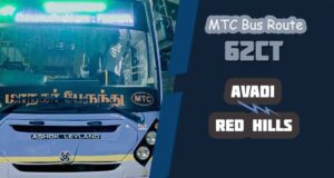 Avadi to Red Hills Bus Timings - MTC Bus Route 62CT