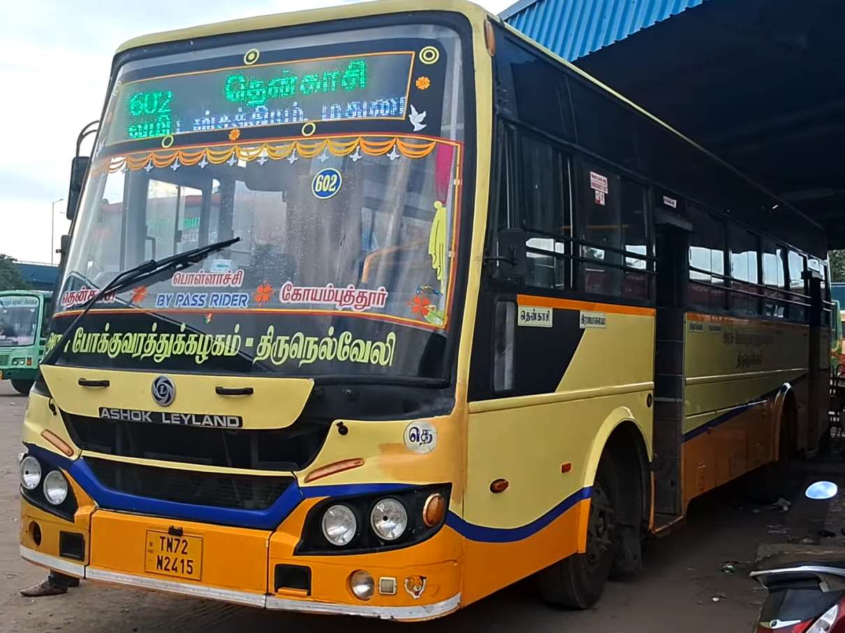 Coimbatore to Tenkasi Bus Timings - TNSTC TN 72 N 2415