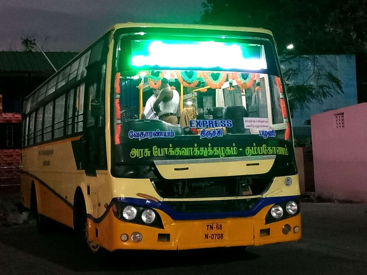 Vedaranyam to Palani Bus Timings - TNSTC TN 68 N 0708