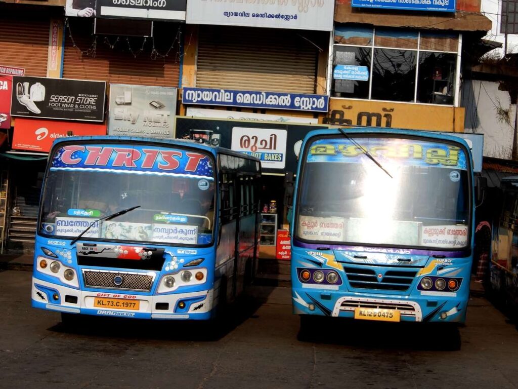 Bus Timings from Sulthan Bathery Private Bus Stand