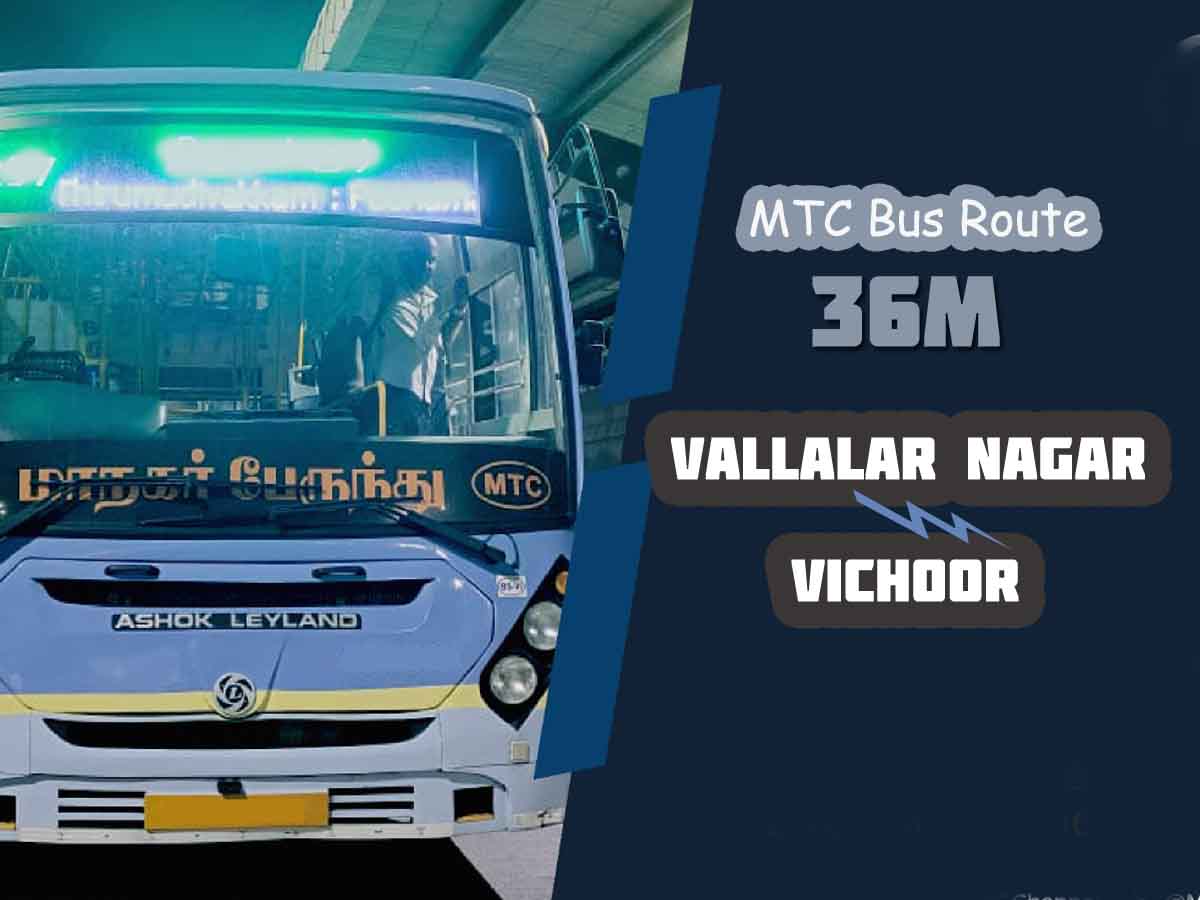 Vallalar Nagar to Vichoor Bus Timings - MTC Bus Route 36M