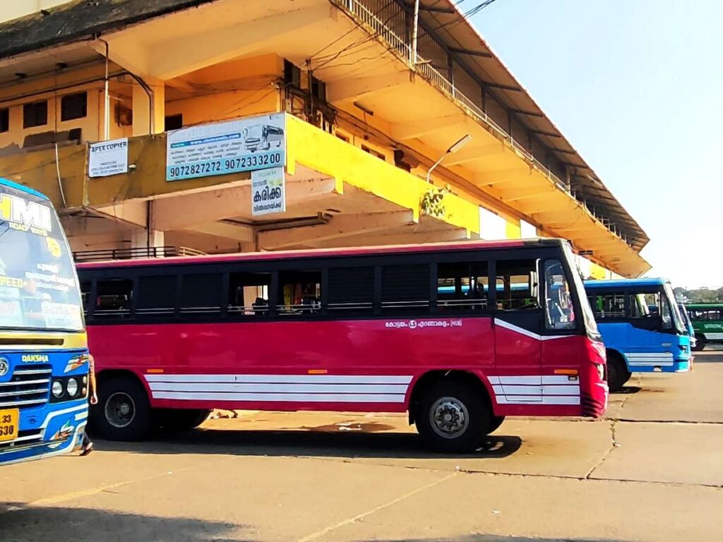 Private Bus Timings from Kottayam Bus Stand