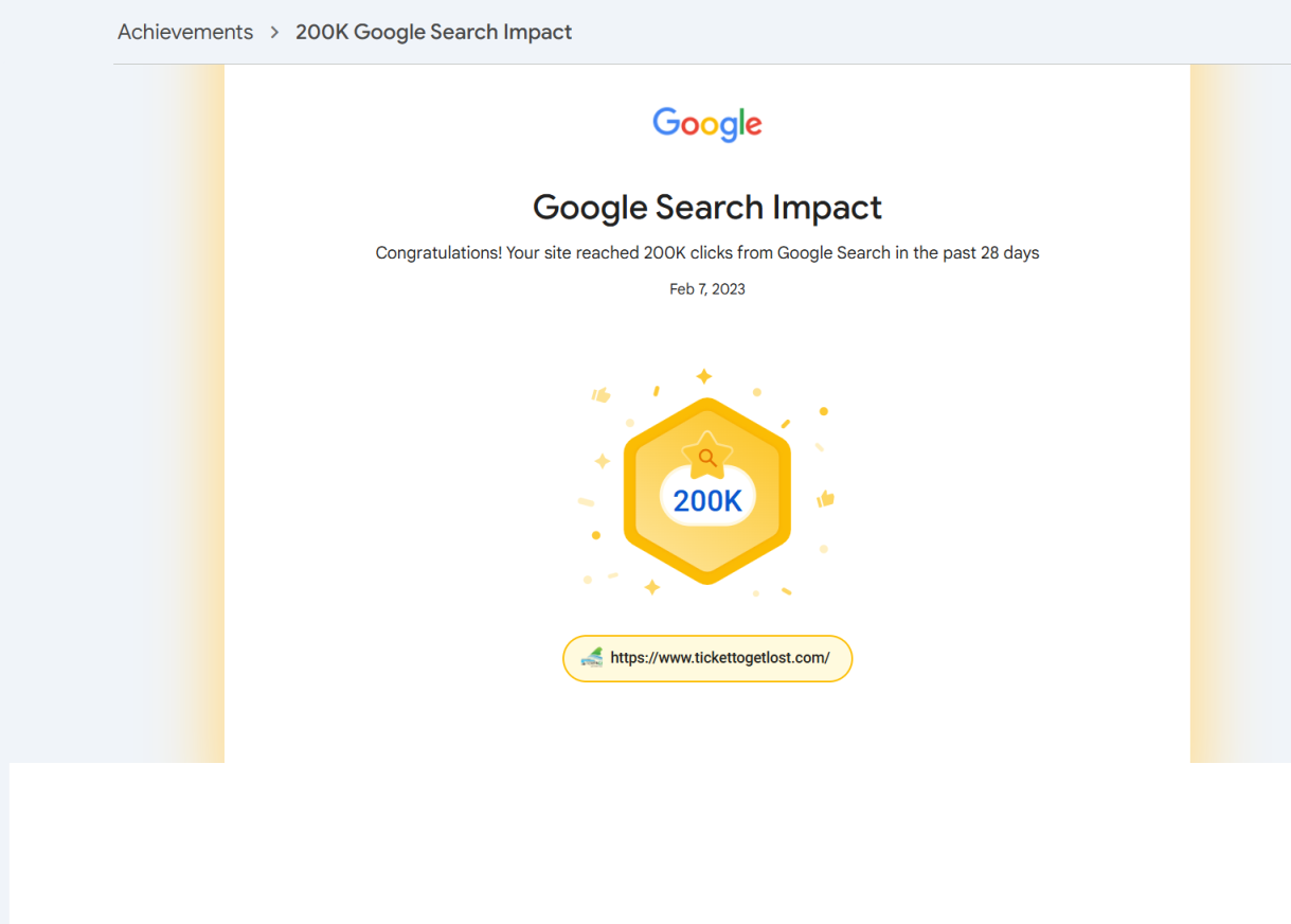 Google Search Impact - google-search-console-achievement-