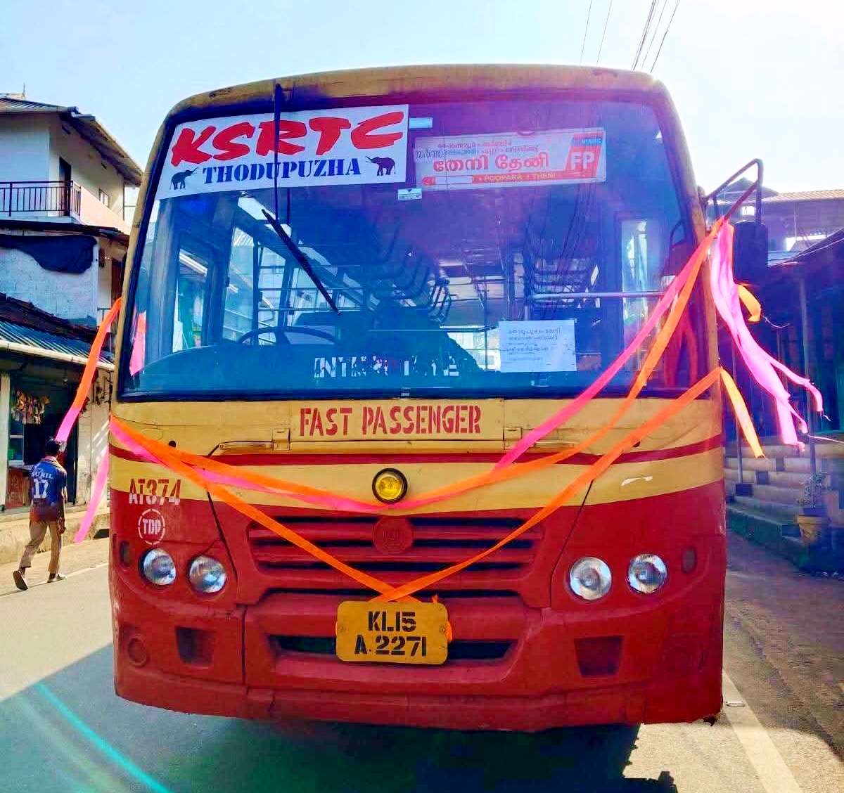 Thodupuzha to Theni Bus Timings - KSRTC Fast Passenger AT374