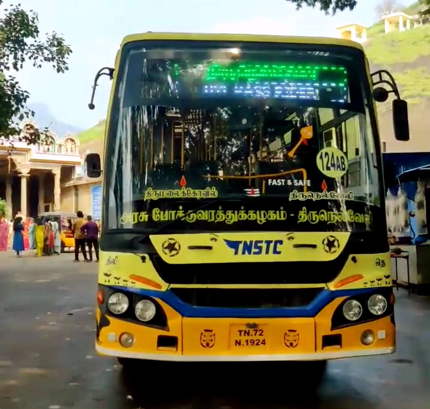 Tirunelveli to Thirumalai Kovil Bus Timings - TNSTC TN 72 1924