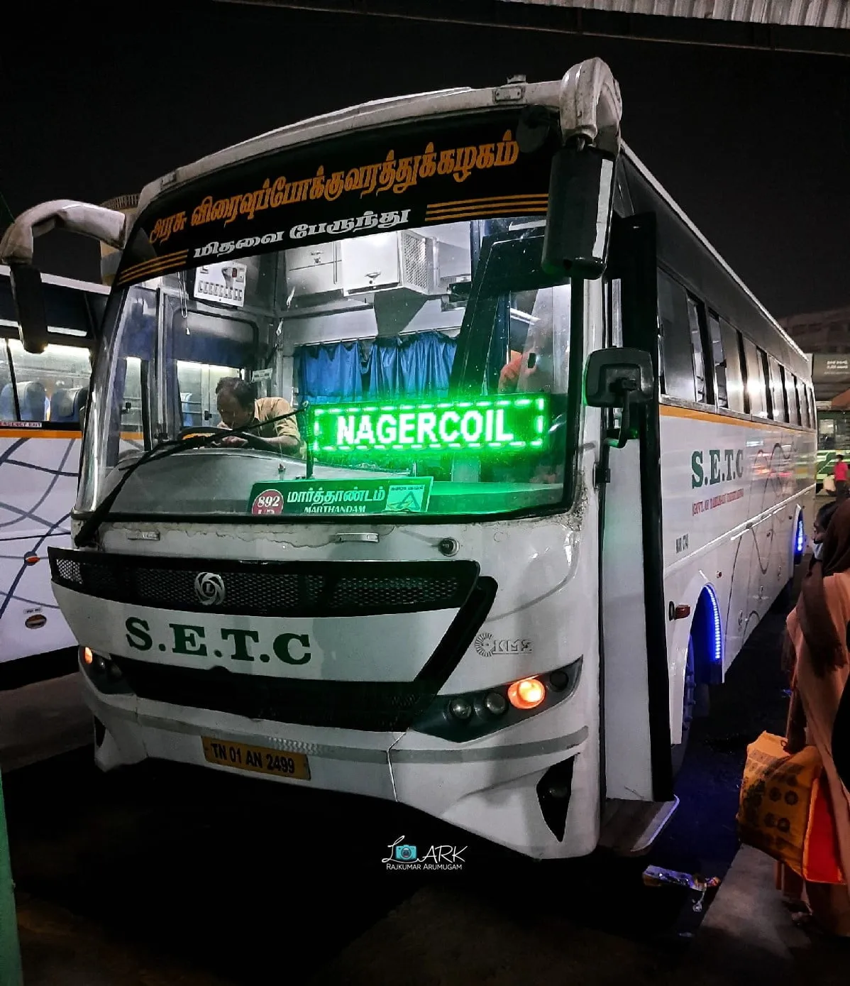 SETC MAR C745 TN 01 AN 2499 Bangalore - Marthandam Bus Timings