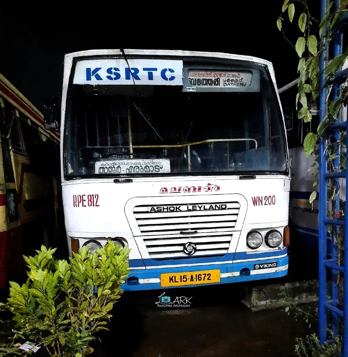 KSRTC RPE 812 Sulthan Bathery - Gudalur Bus Timings