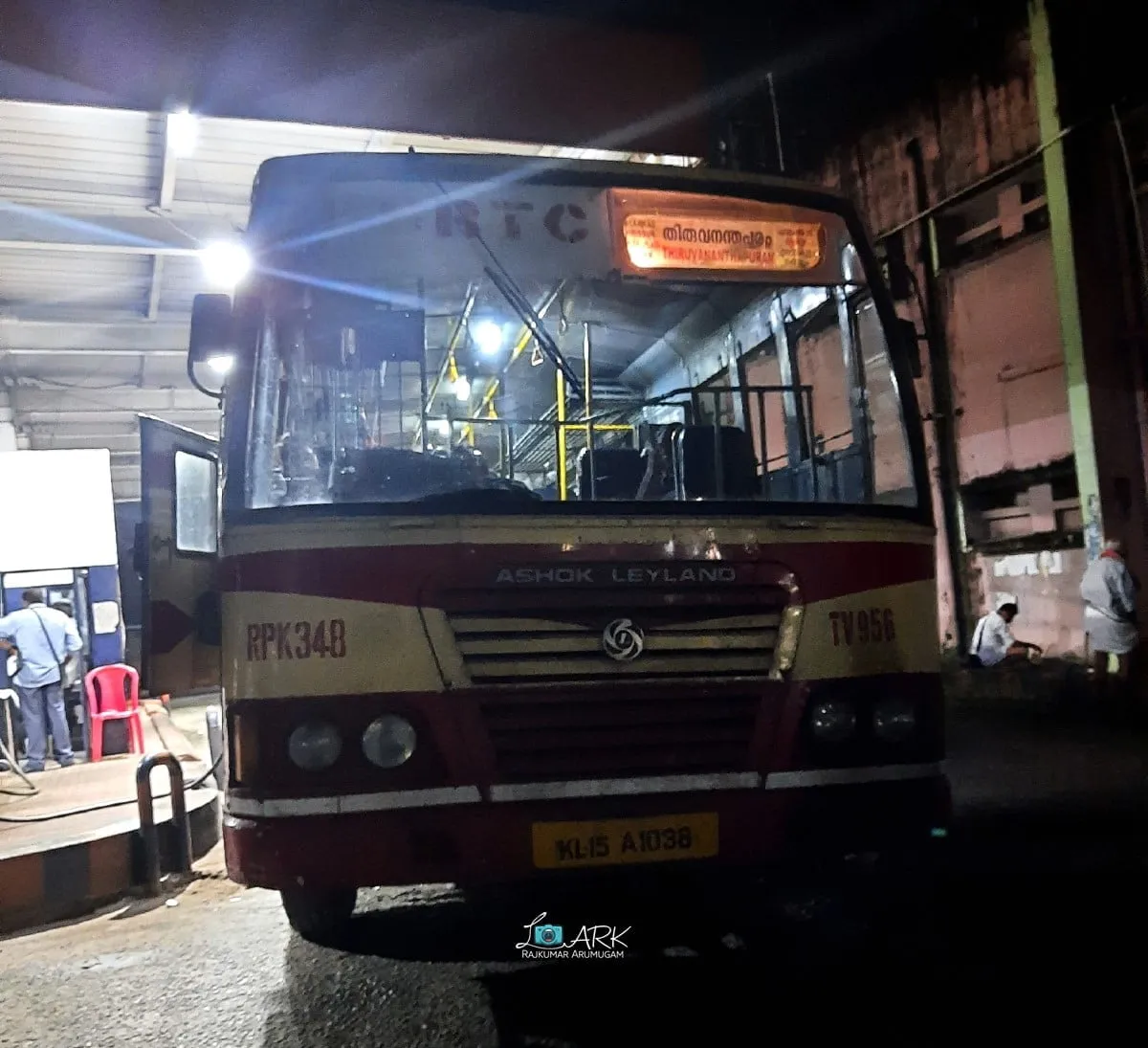 KSRTC RPK 348 Coimbatore - Thiruvananthapuram Bus Timings