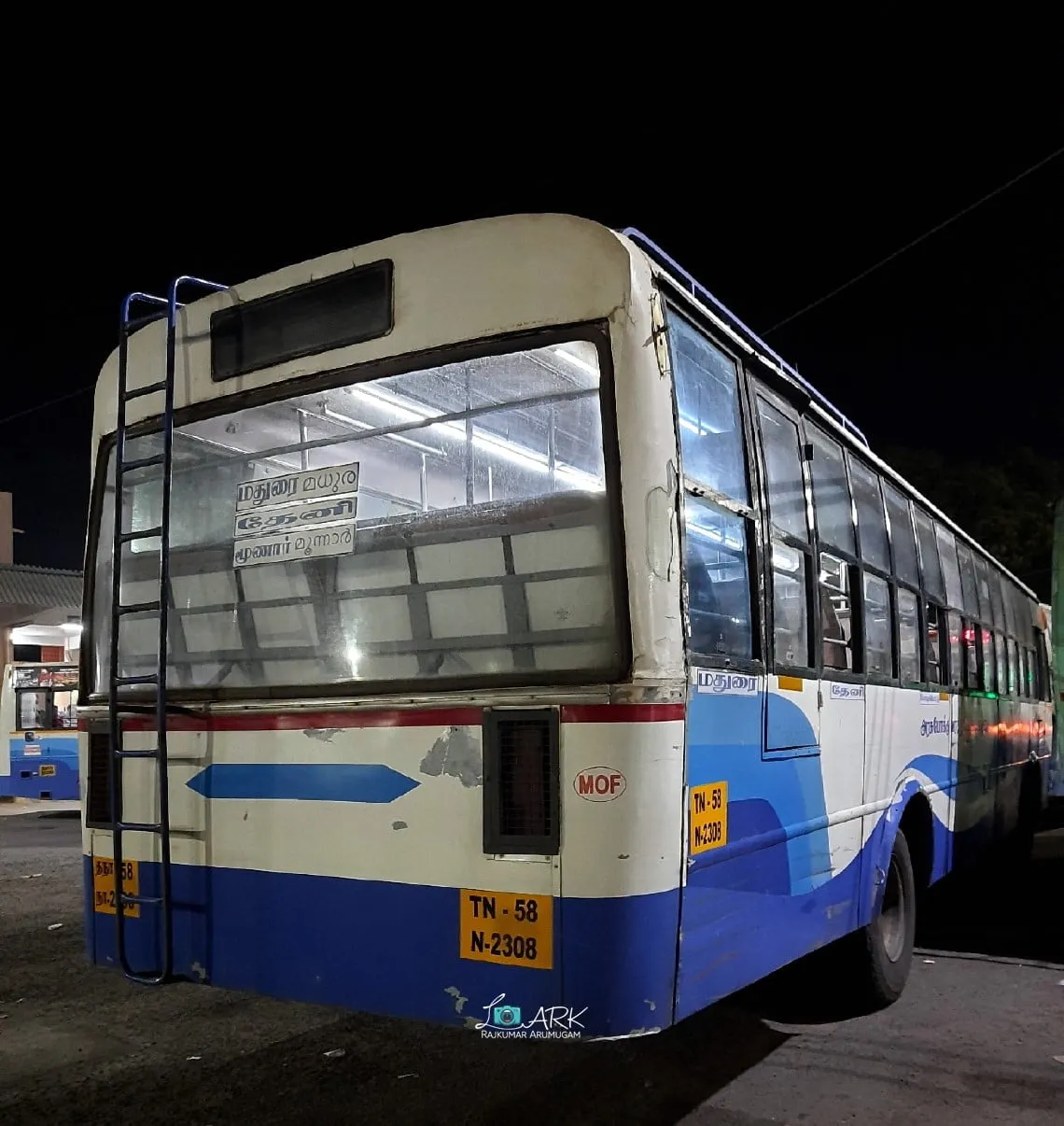 TNSTC TN 58 N 2308 Munnar - Madurai Bus Timings