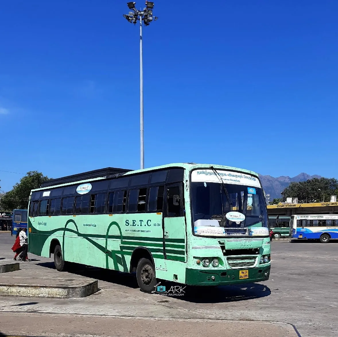 SETC Ultra Deluxe NGL C364 TN 01 AN 1073 Nagercoil to Velankanni Bus Timings
