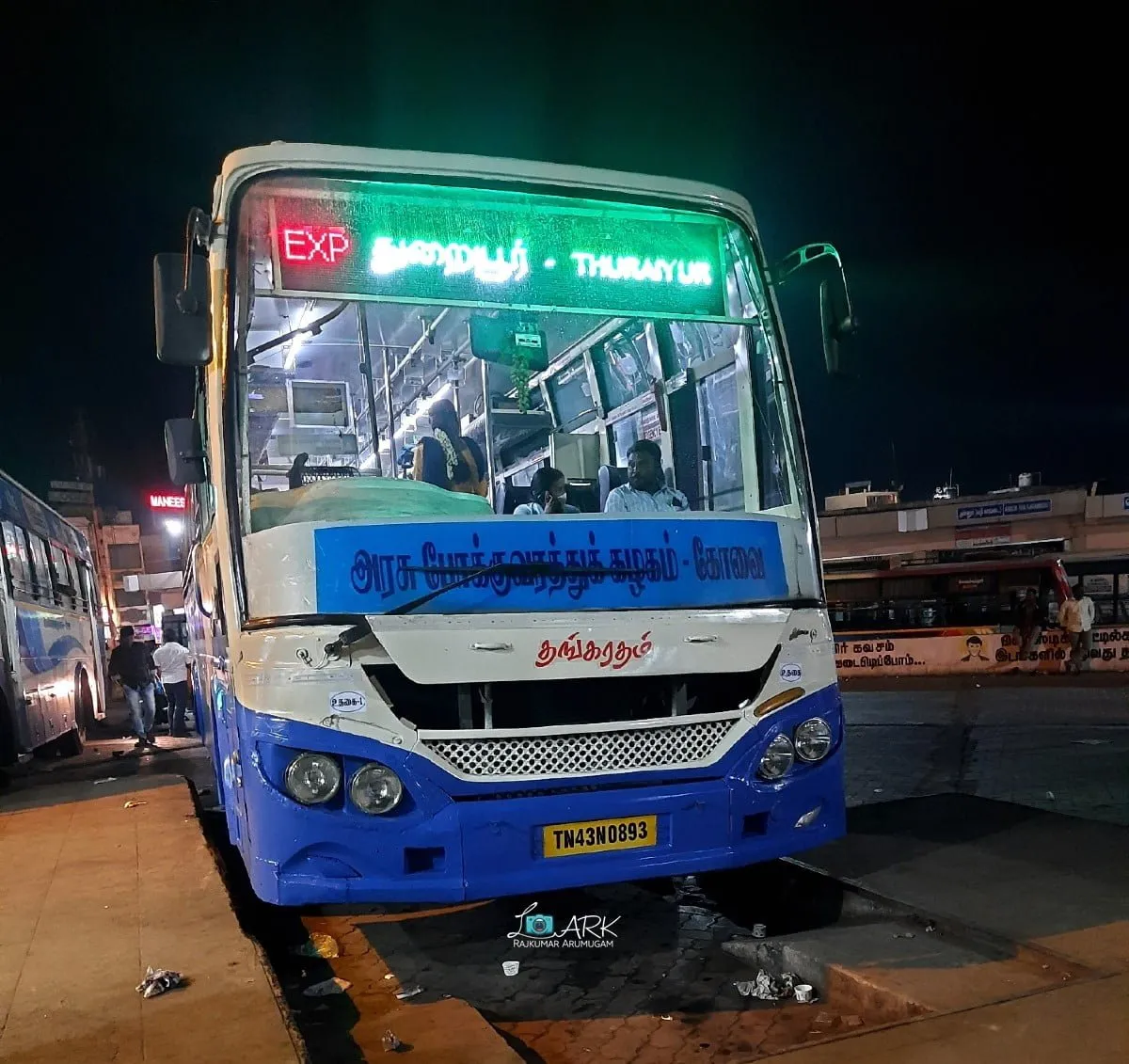 TNSTC TN 43 N 0893 Thuraiyur - Ooty Bus Timings