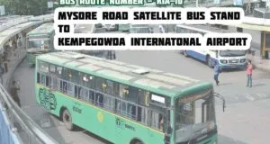 Bangalore BMTC Bus Route #KIA-10 Mysore Road Bus Stand to Bangalore International Airport Bus Timings