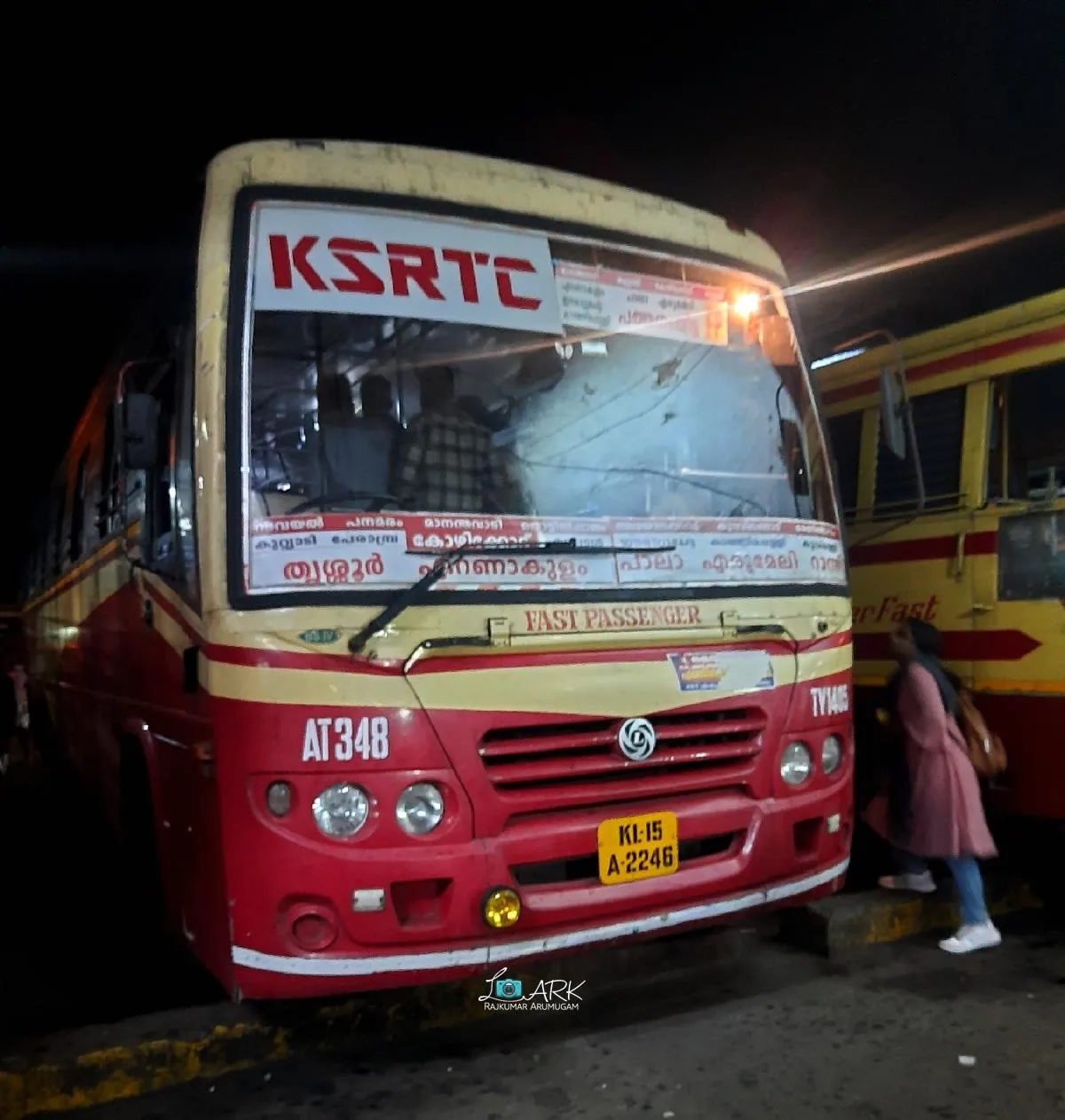 KSRTC Fast Passenger AT 348 Pathanamthitta to Padichira Bus Timings