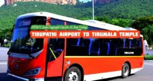 APSRTC Green Saptagiri - Tirupathi Airport to Tirupathi Temple Bus Timings