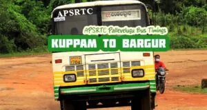 APSRTC Pallevelugu - Kuppam to Burgur Bus Timings