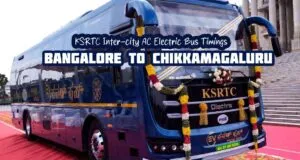 KSRTC EV Power Plus - Bangalore to Chikkamagaluru AC Electric Bus Timings