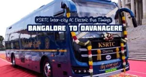 KSRTC EV Power Plus Bangalore to Davanagere AC Electric Bus Timings