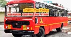 MSRTC Bus Timings from Kolhapur Central Bus Stand