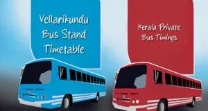 Bus Timings from Vellarikundu Bus Stand