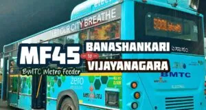 BMTC Metro Feeder MF45 Banashankari to Vijayanagara Bus Timings