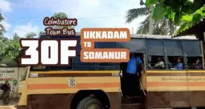 Coimbatore Town Bus Route 30F Ukkadam to Somanur Bus Timings